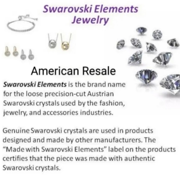 Swarovski Element Crystals Gumdrop Pendant Silver Necklace - Picture 8 of 8